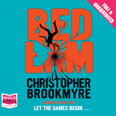 Bedlam – omslag til lydbogen af Chris Brookmyre