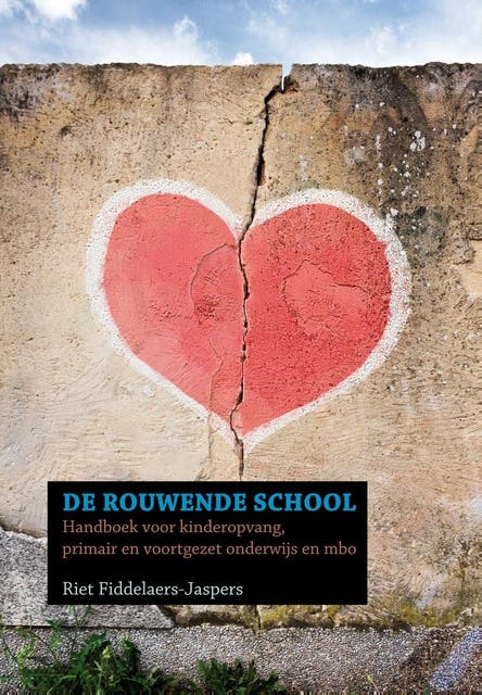 De rouwende school: handboek voor kinderopvang, primair en voortgezet onderwijs en mbo – omslag van het luisterboek van Riet Fiddelaers-Jaspers