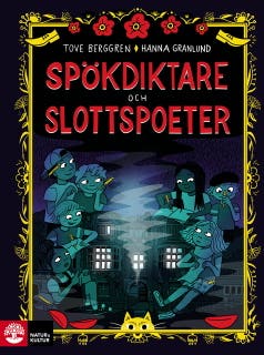 Spökdiktare och slottspoeter – omslag till ljudboken av Hanna Granlund,Tove Berggren