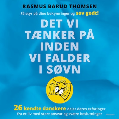 Det vi tænker på inden vi falder i søvn – omslag til lydbogen af Rasmus Barud Thomsen