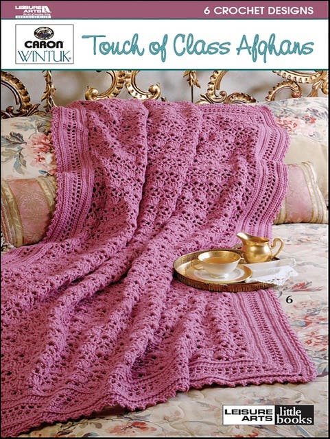 Touch of Class Afghans – omslag til lydbogen af Leisure Arts