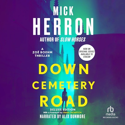 Down Cemetery Road – omslag til lydbogen af Mick Herron