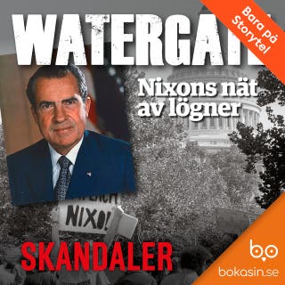 Watergate - Nixons nät av lögner – omslag till ljudboken av Bokasin