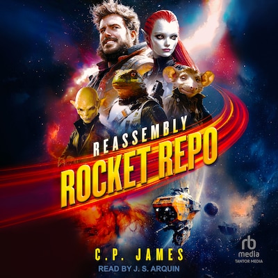 Rocket Repo – omslag til lydbogen af C. P. James