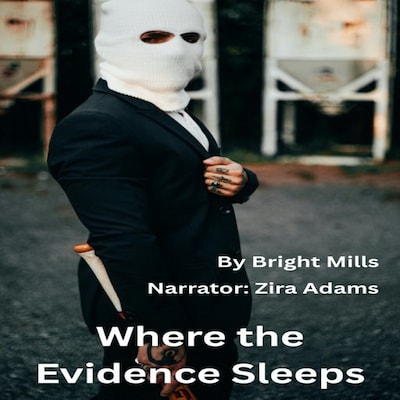 Where the Evidence Sleeps – omslag til lydbogen af Bright Mills