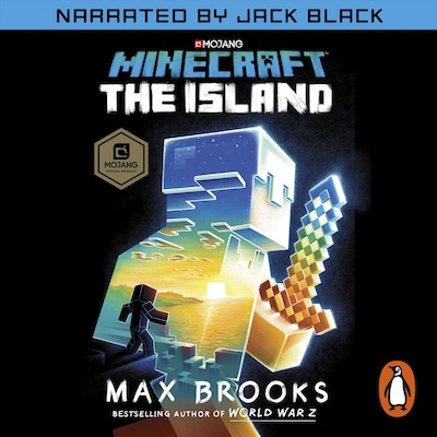 Minecraft: The Island – omslag til lydbogen af Max Brooks