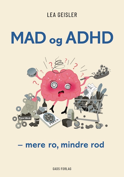 Mad og ADHD – omslag til lydbogen af Lea Geisler