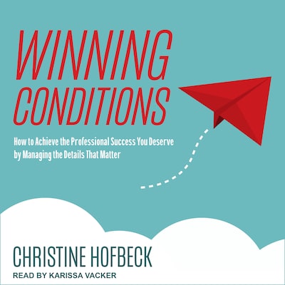Winning Conditions – omslag til lydbogen af Christine Hofbeck
