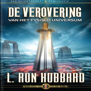 De Verovering van het Fysisch Universum – omslag van het luisterboek van L. Ron Hubbard