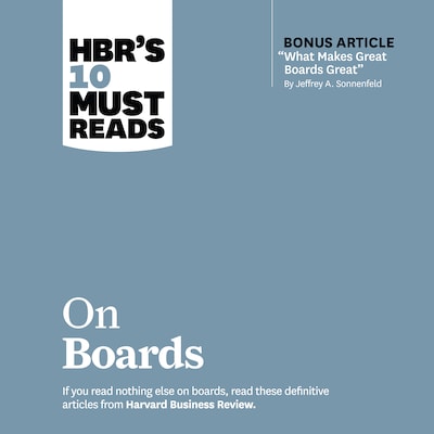 HBR's 10 Must Reads on Boards – omslag til lydbogen af HARVARD BUSINESS REVIEW