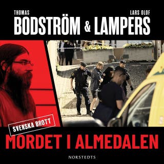 Mordet i Almedalen – omslag till ljudboken av Lars Olof Lampers,Thomas Bodström