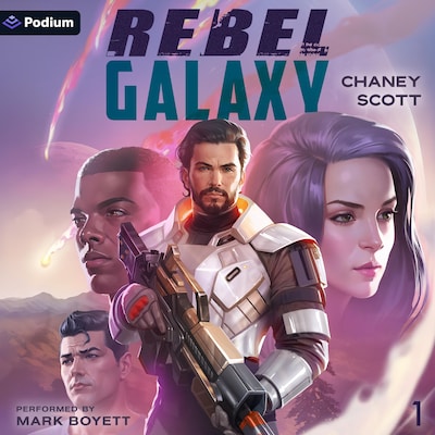 Rebel Galaxy – omslag til lydbogen af J.N. Chaney, Jasper T. Scott