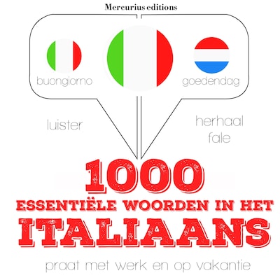 1000 essentiële woorden in het Italiaans – omslag van het luisterboek van JM Gardner
