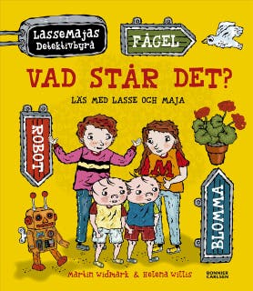 Vad står det? – omslag till ljudboken av Martin Widmark