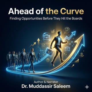 Ahead of the Curve: Finding Opportunities Before They Hit the Boards – omslag till ljudboken av Dr.Muddassir Saleem