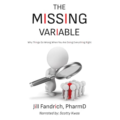 The Missing Variable – omslag til lydbogen af PharmD Fandrich