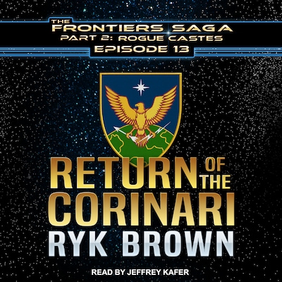 Return of the Corinari – omslag til lydbogen af Ryk Brown