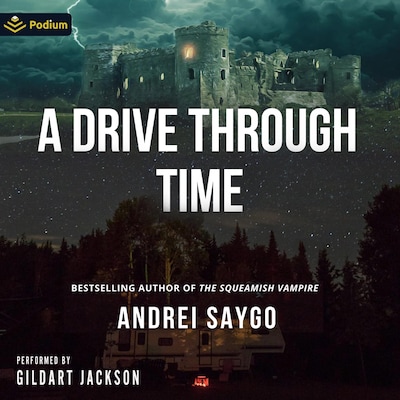 A Drive Through Time – omslag til lydbogen af Andrei Saygo