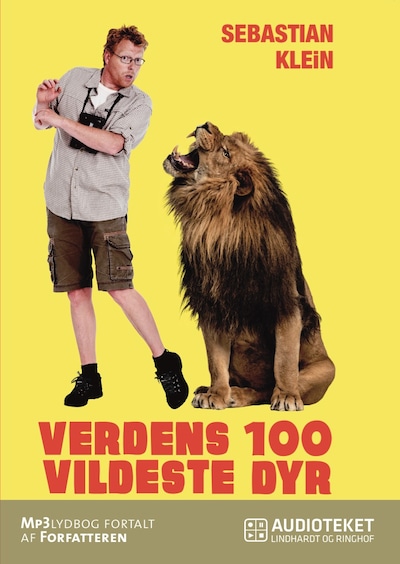 Verdens 100 vildeste dyr – omslag til lydbogen af Sebastian Klein