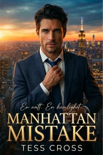 Manhattan Mistake: One Night. One Secret.: Svensk utgåva – omslag till ljudboken av Tess Cross