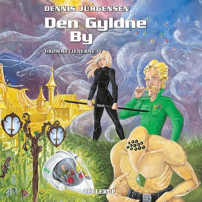 Drømmetjenerne #4: Den Gyldne By – omslag til lydbogen af Dennis Jürgensen