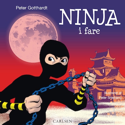 Ninja i fare – omslag til lydbogen af Peter Gotthardt