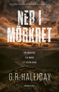 Ner i mörkret – omslag till ljudboken av G.R. Halliday