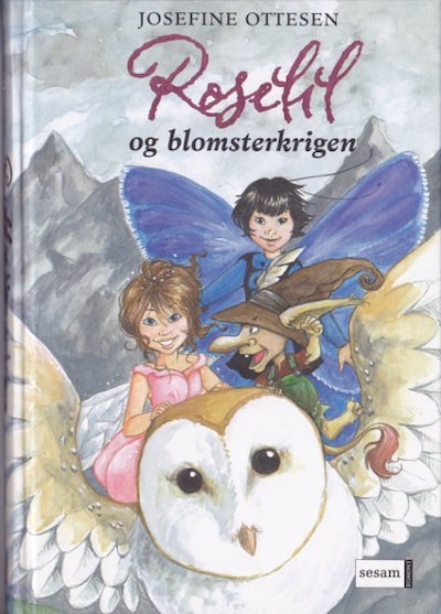 Roselil og blomsterkrigen – omslag til lydbogen af Josefine Ottesen