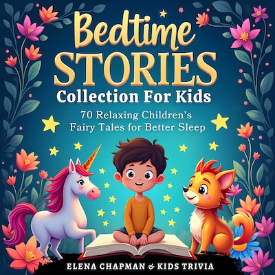 Bedtime Stories Collection For Kids. 70 Relaxing Children's Fairy Tales for Better Sleep – omslag til lydbogen af Elena Chapman, Kids Trivia