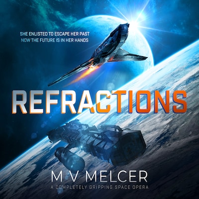 Refractions – omslag til lydbogen af M V Melcer