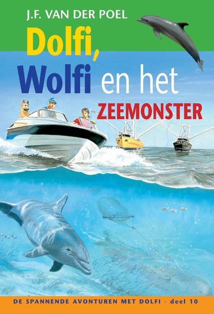 Dolfi, Wolfi en het zeemonster – omslag van het luisterboek van J.F. van der Poel