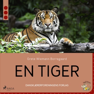 En tiger – omslag til lydbogen af Grete Wiemann Borregaard