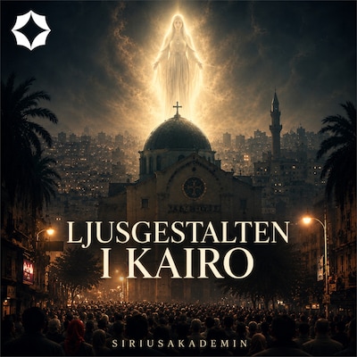 Ljusgestalten i Kairo – omslag till ljudboken av Siriusakademin