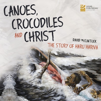 Canoes, Crocodiles and Christ – omslag til lydbogen af David McClintock