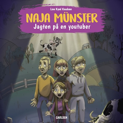 Naja Münster (9) - Jagten på en youtuber – omslag til lydbogen af Line Kyed Knudsen