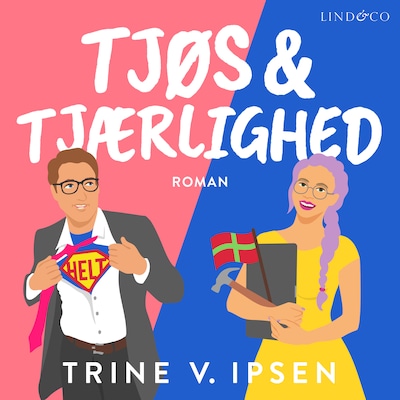 Tjøs og tjærlighed – omslag til lydbogen af Trine V. Ipsen