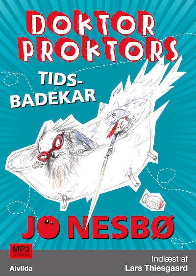 Doktor Proktors tidsbadekar (2) – omslag til lydbogen af Jo Nesbø