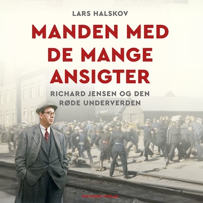 Manden med de mange ansigter – omslag til lydbogen af Lars Halskov