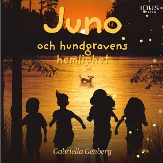 Juno och hundgravens hemlighet – omslag till ljudboken av Gabriella Genberg