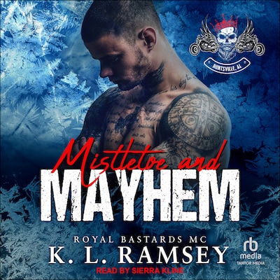 Mistletoe and Mayhem – omslag til lydbogen af K. L. Ramsey