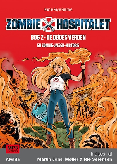 Zombie-hospitalet 2: De dødes verden – omslag til lydbogen af Nicole Boyle Rødtnes