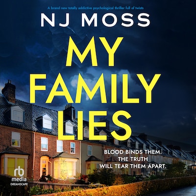 My Family Lies – omslag til lydbogen af NJ Moss
