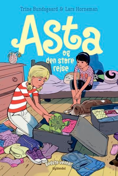 Bedste venner 12 - Asta og den store rejse – omslag til lydbogen af Trine Bundsgaard