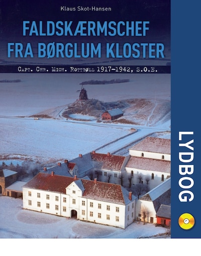 Faldskærmchefen fra Børglum Kloster – omslag til lydbogen af Klaus Skot-Hansen