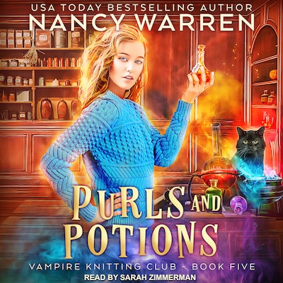 Purls and Potions – omslag til lydbogen af Nancy Warren