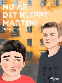 Nu är det klippt Martin! – omslag till ljudboken av Stefan Casta