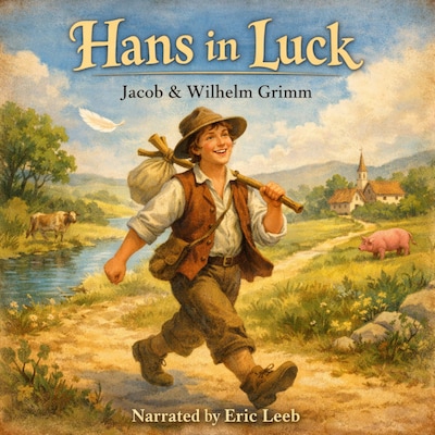 Hans In Luck – omslag til lydbogen af Jacob Grimm, Wilhelm Grimm
