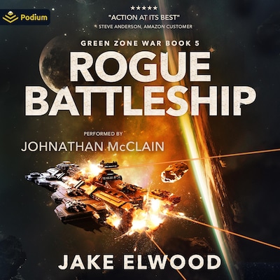 Rogue Battleship – omslag til lydbogen af Jake Elwood