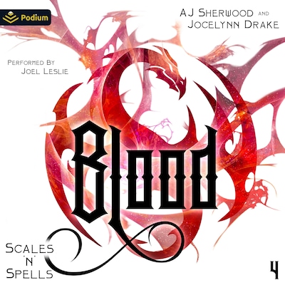 Blood – omslag til lydbogen af AJ Sherwood, Jocelynn Drake