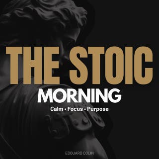 The Stoic Morning: Calm • Focus • Purpose – omslag till ljudboken av Edouard Colin